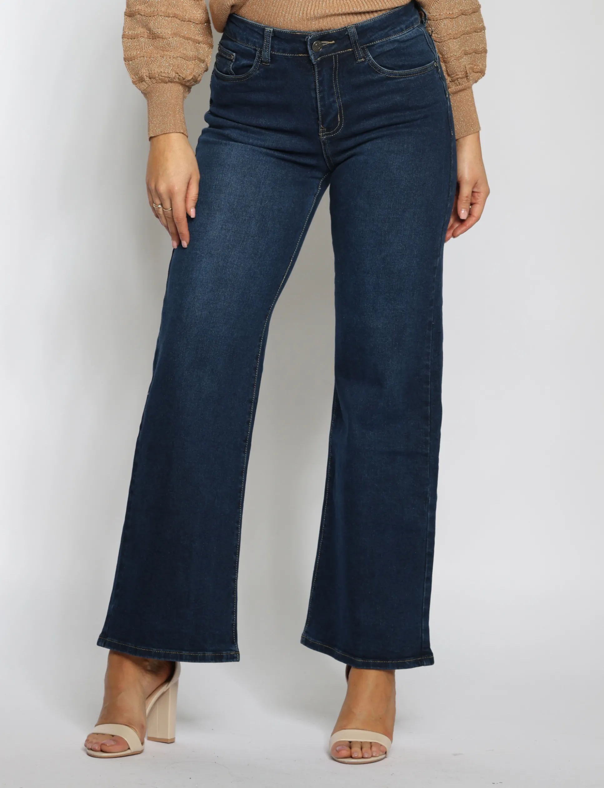 ana__lucy__wide_leg_jeans_0.webp Ana & Lucy | Wide leg jeans ALH1679 Donkerblauw