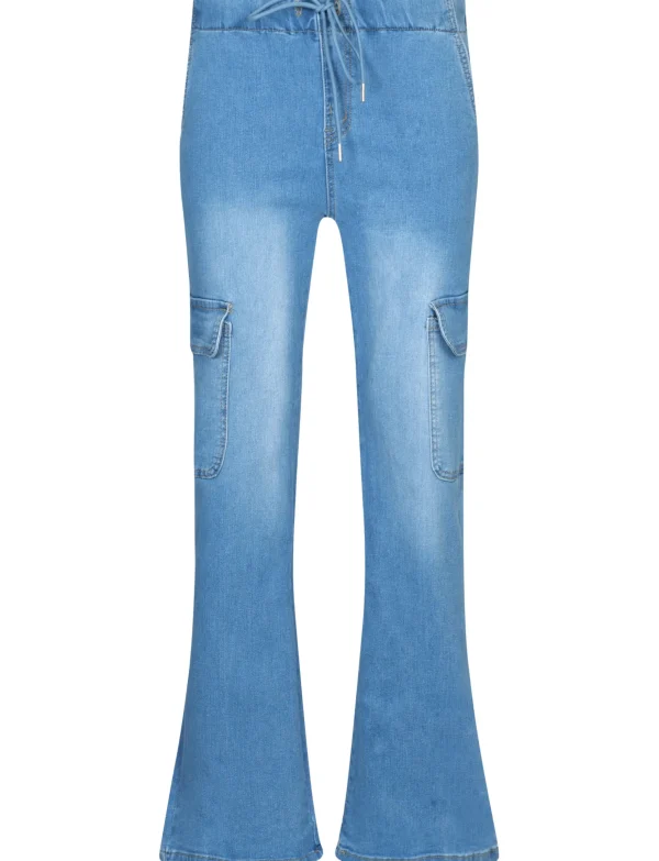 ANALUCY | Cargo jeans, elastische band Blauw