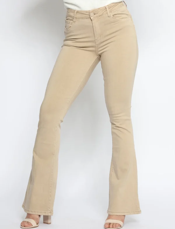 ANALUCY | Flared jeans H6954-A Zand