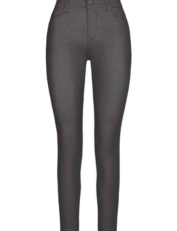 ANALUCY | Leatherlook broek H6826 Donkerbruin