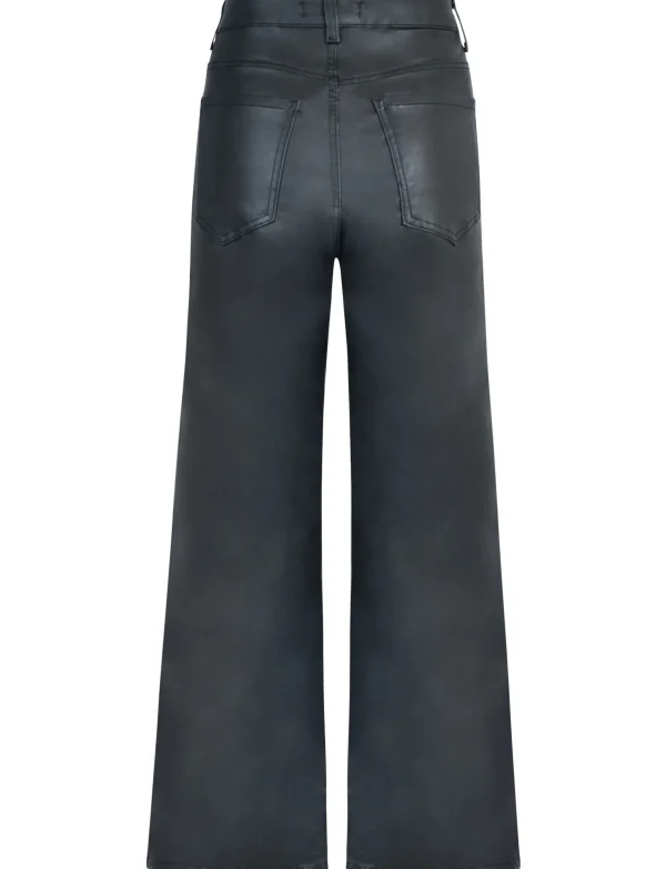 ANALUCY | Leatherlook Wide leg broek H6990 Zwart