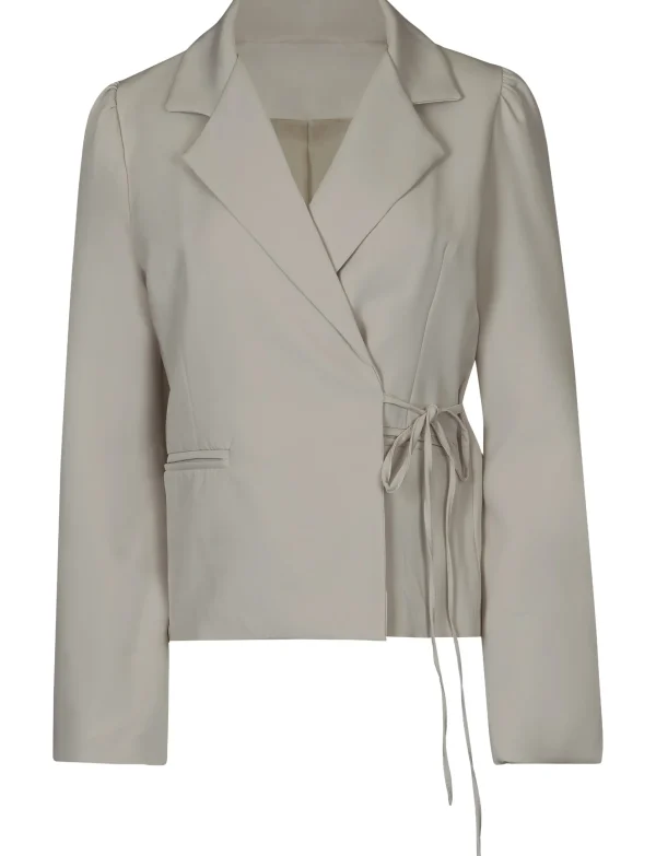 Blazer met strik Taupe