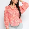 Blouse Lin Oranje