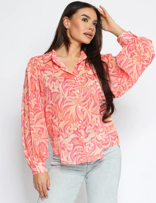Blouse Lin Oranje