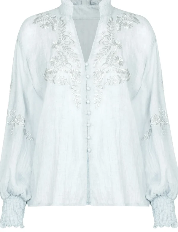 Blouse Navy Wit