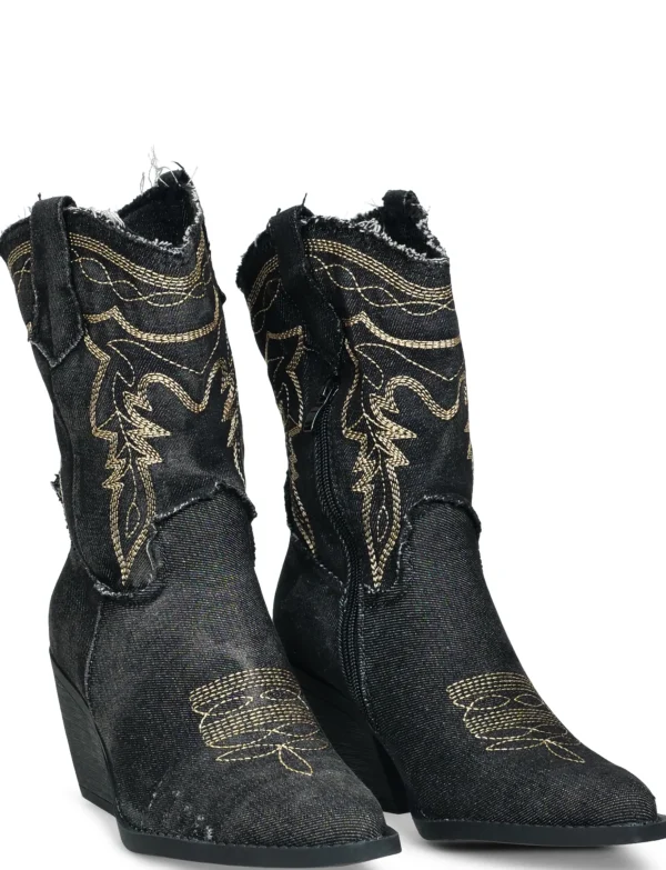 Cowboy Boot Jeans Lotte Zwart