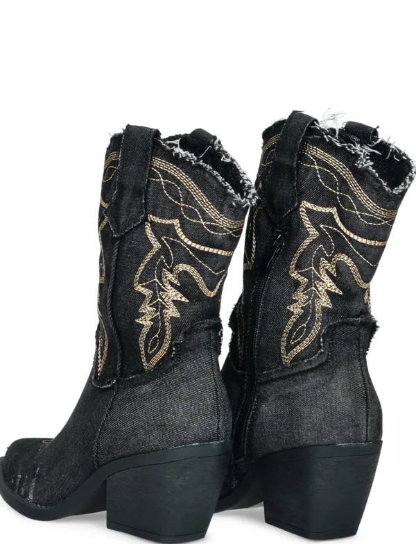Cowboy Boot Jeans Lotte Zwart