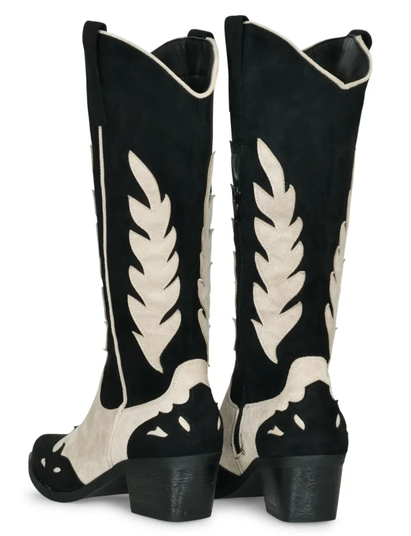 Cowboy Boot Niene Zwart/ Beige