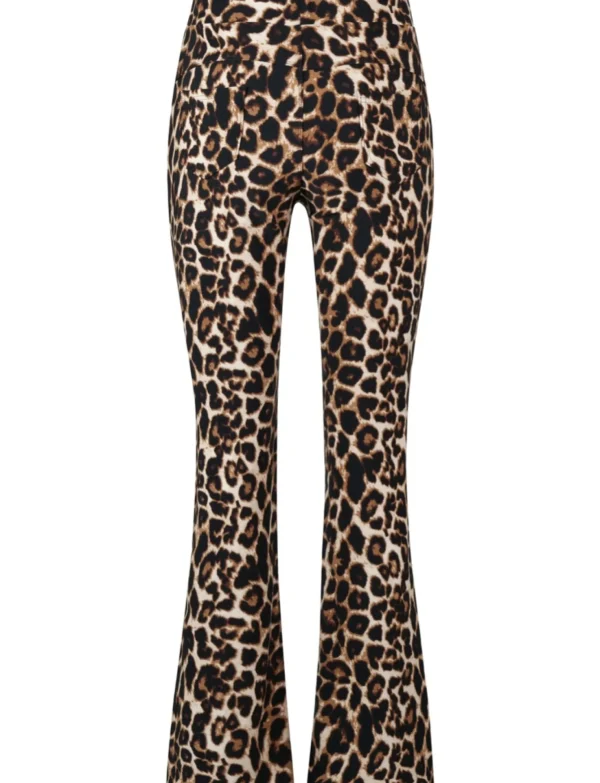 Flared broek Josje Panter Bruin