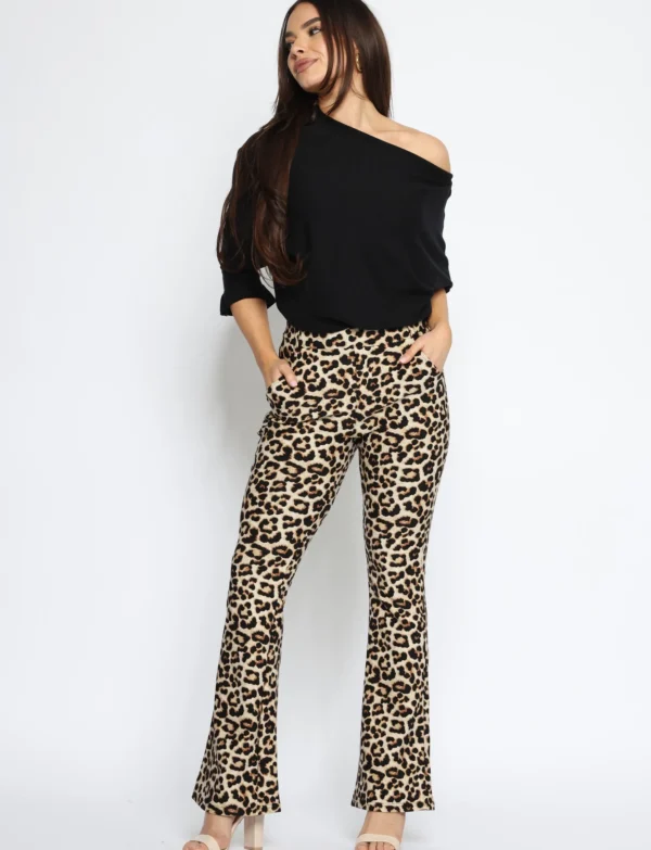 Flared Pants Nora Panter Bruin