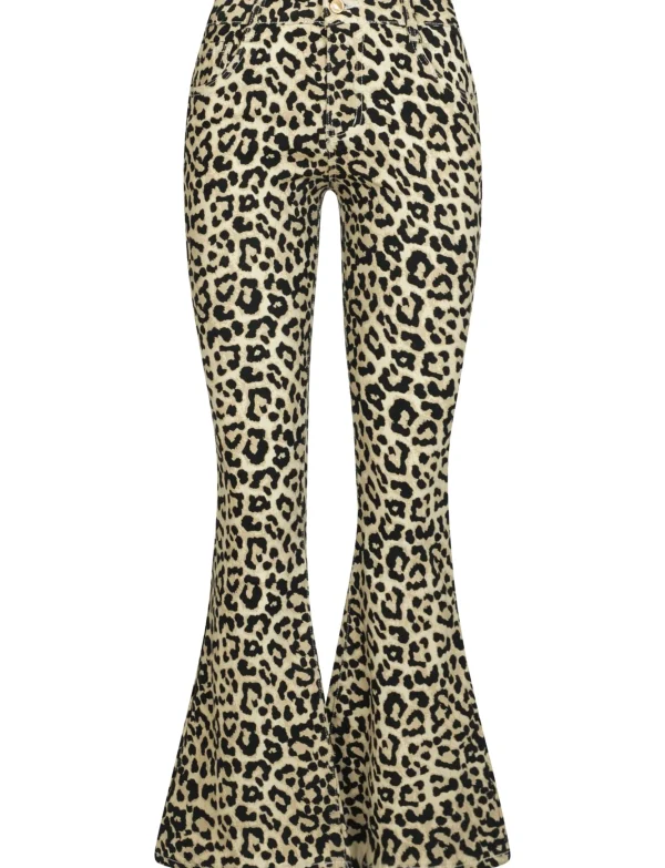 Folyrose | Flared jeans Ziva Panter Bruin