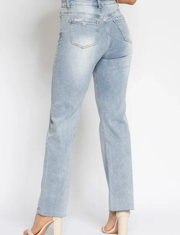 Folyrose | Straight jeans Lottey Blauw