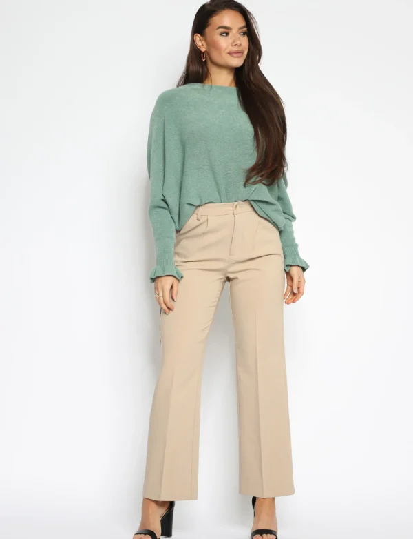 Folyrose | Straight leg, pantalon F8003S Zand