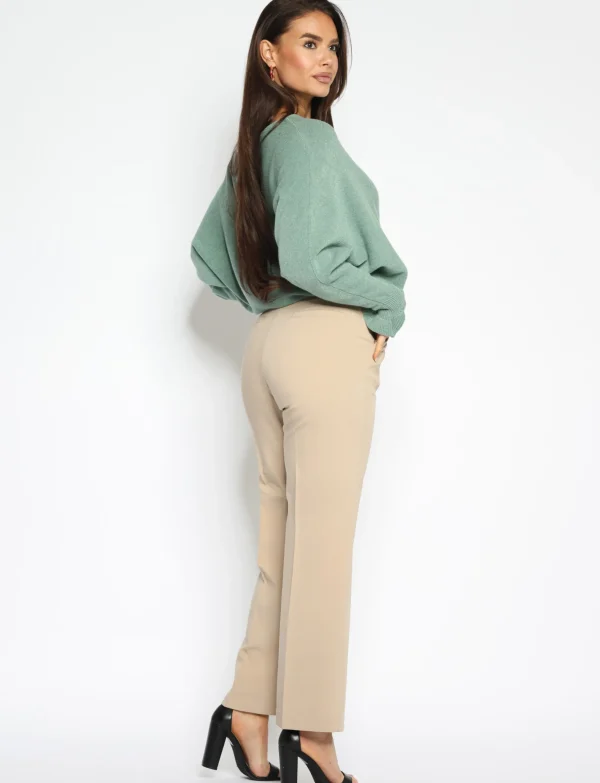 Folyrose | Straight leg, pantalon F8003S Zand