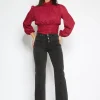 Folyrose | Wide leg jeans Y6202 Donkergrijs