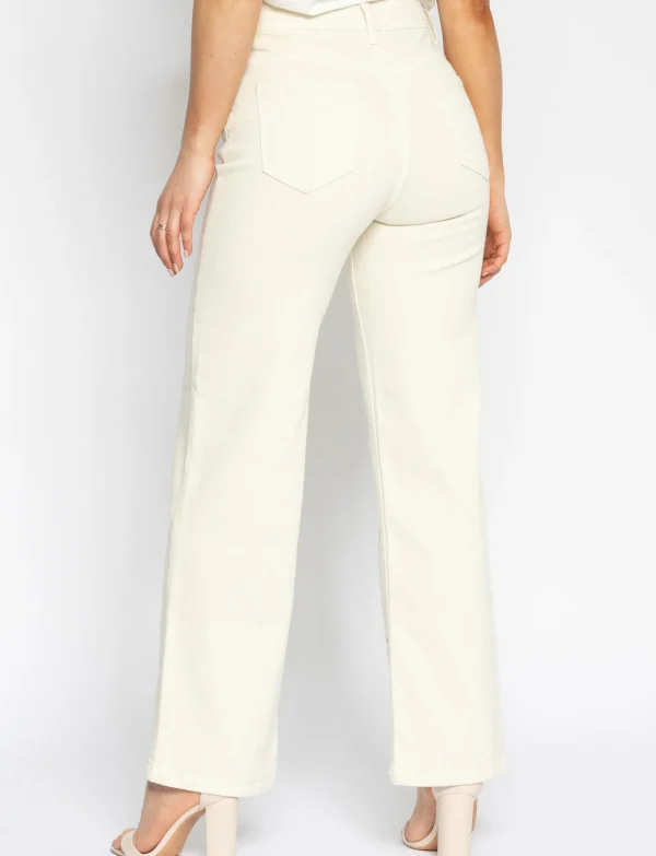 Folyrose | Wide leg jeans Lola-C Beige