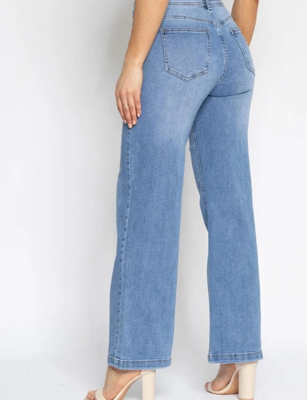 Folyrose | Wide leg jeans Lola-V Blauw
