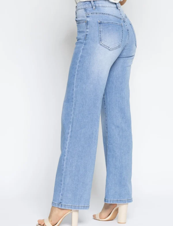 Folyrose | Wide leg jeans Mina Blauw