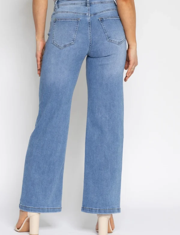 Folyrose | Wide leg jeans Lola-V Blauw