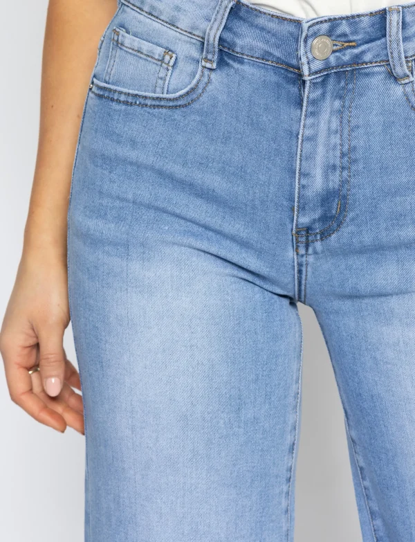 Folyrose | Wide leg jeans Mina Blauw