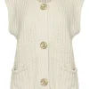Gebreid gilet Esmee Beige