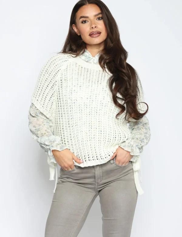 Gebreide top Milana Wit