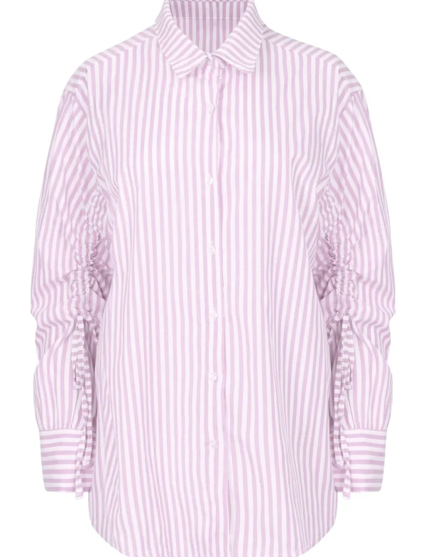 Gestreepte blouse Jasmijn Lichtroze