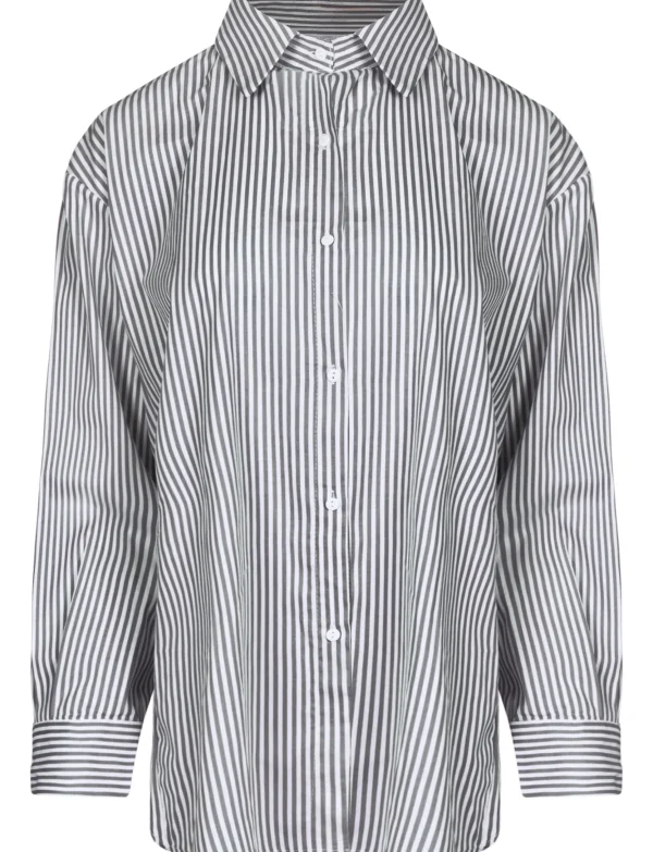 Gestreepte blouse Lyna Bruin