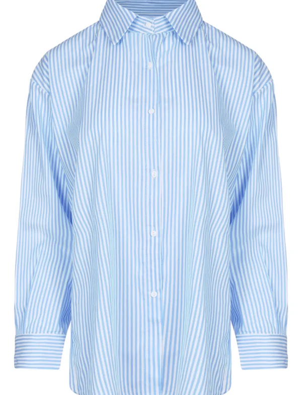 Gestreepte blouse Lyna Lichtblauw