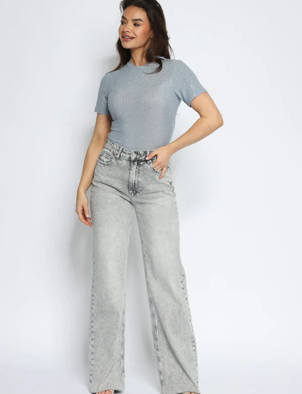 Glitter body Belle Lichtblauw