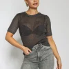 Glitter top Revy Zilver