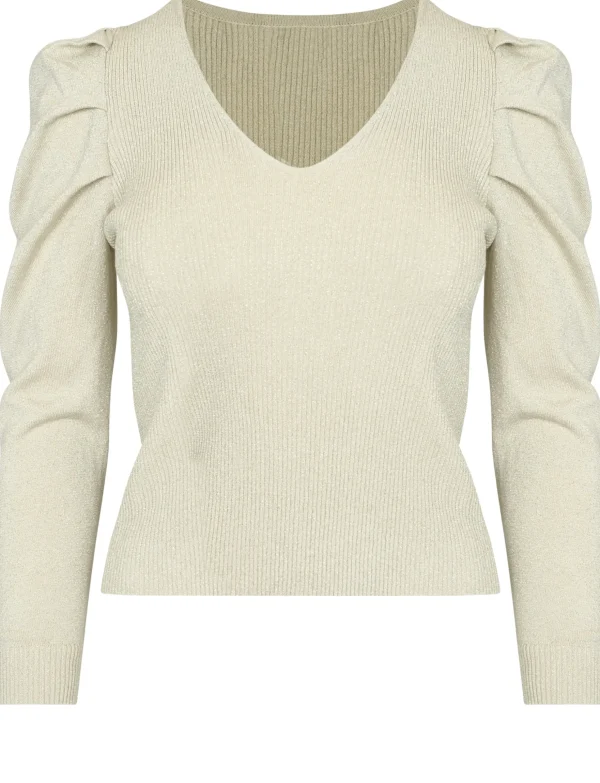 Glitter top Ricky Beige