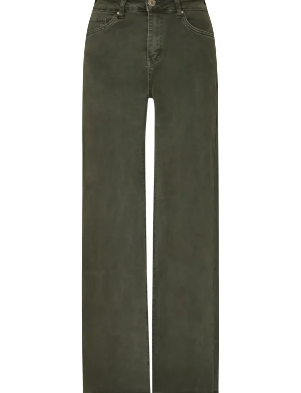 Goodies | Wide leg jeans DJ2497-98 Donkergroen
