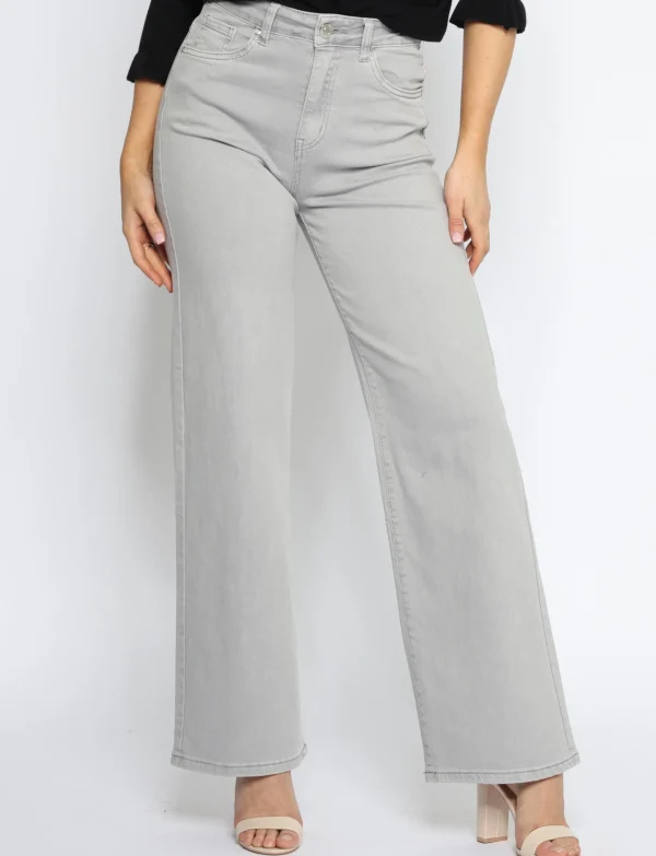 Goodies | Wide leg jeans DJ2497-98 Lichtgrijs