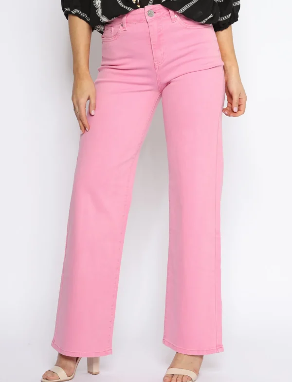 Goodies | Wide leg jeans DJ2497-98 Lichtroze