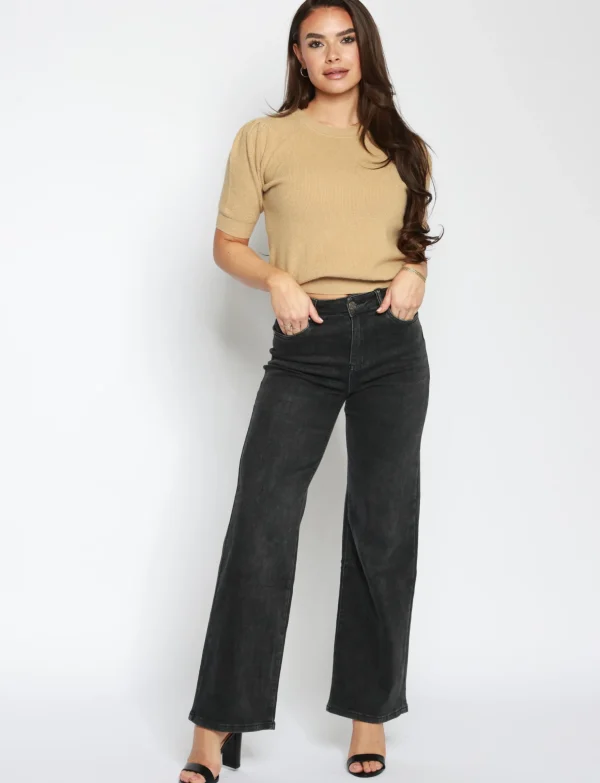 Goodies | Wide leg jeans DJ2524-2525 Donkergrijs