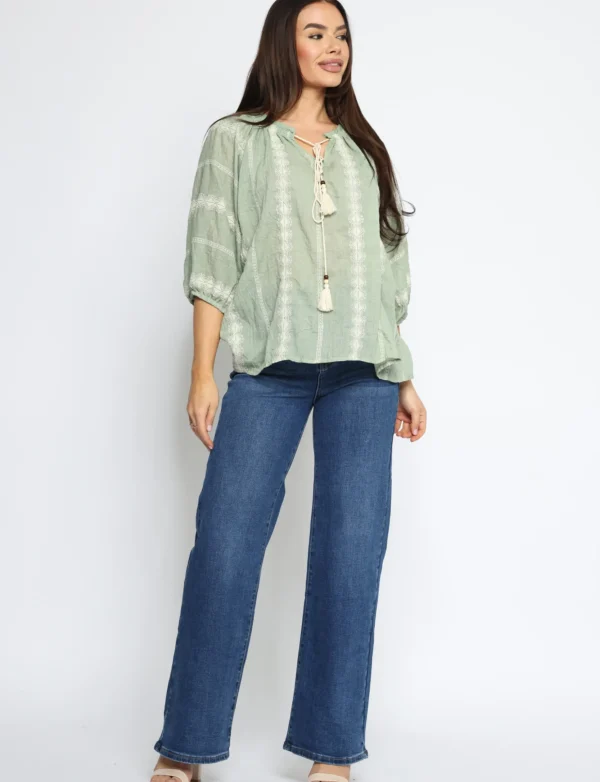 Goodies | Wide leg jeans DJ2511 Donkerblauw
