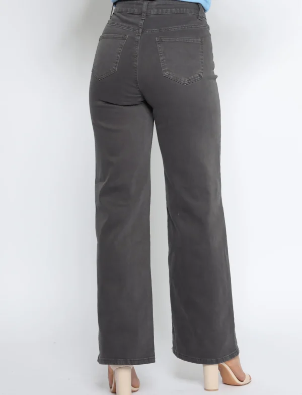Goodies | Wide leg jeans DJ2497-98 Donkergrijs