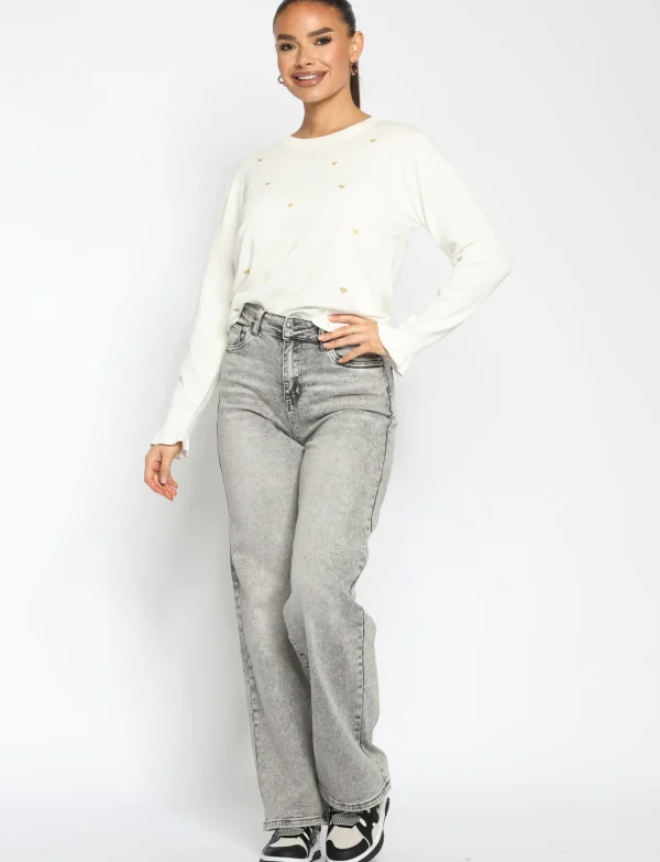 Goodies | Wide leg jeans DJ2597-98-99 Grijs