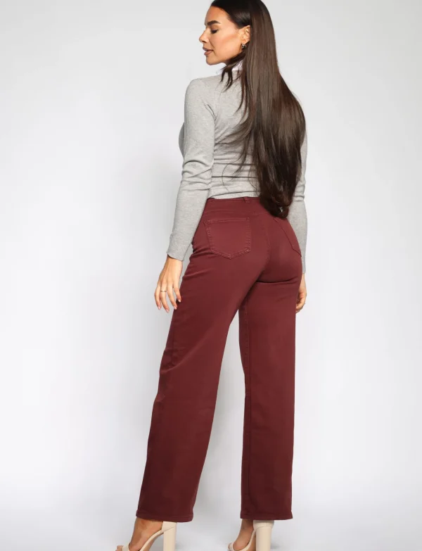 Goodies | Wide leg jeans DJ2405 Bordeaux