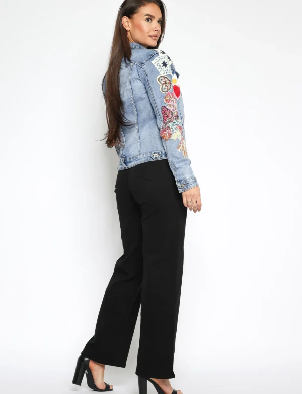 Goodies | Wide leg jeans DJ2497-98 Zwart