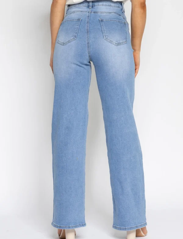 Goodies | Wide leg jeans Sara Blauw