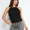 Haltertop Lucy Zwart