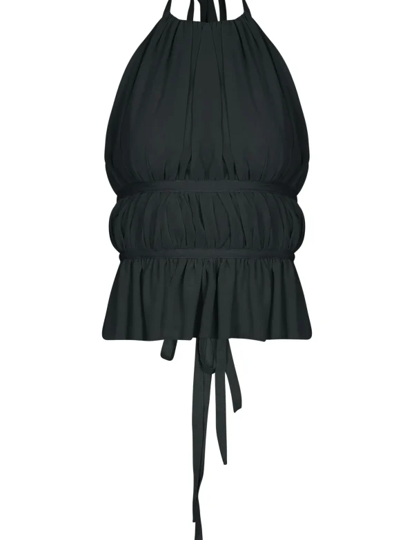 Haltertop Lucy Zwart
