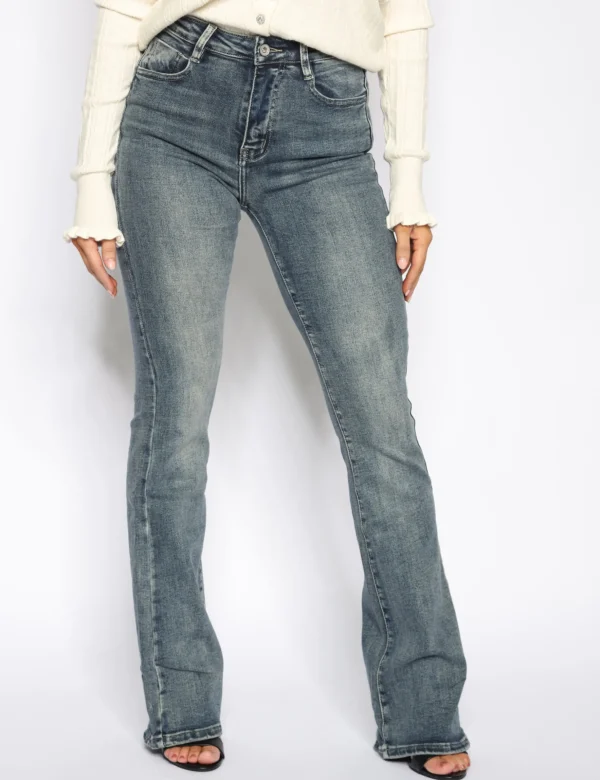 Hello Miss | Flared jeans HM6636-7 Blauw