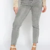 Hello Miss | Mom jeans HM301-3 Grijs
