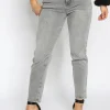 Hello Miss | Mom jeans HM306-6 Grijs