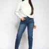 Hello Miss | Mom jeans HM5294-2 Donkerblauw