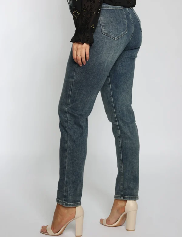 Hello Miss | Mom jeans HM5294-3 Donkerblauw