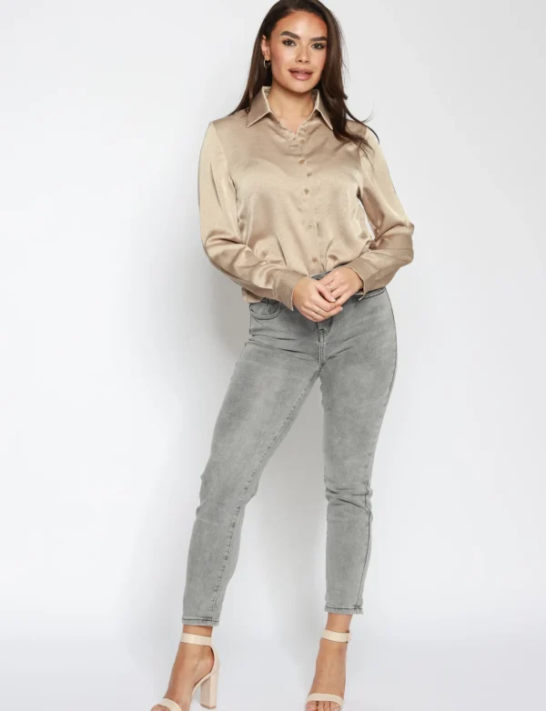Hello Miss | Mom jeans HM301-3 Grijs